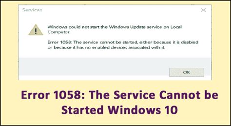 smart card error 1058|windows 1058 error.